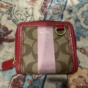 Coach Red and Brown Women's Wallet